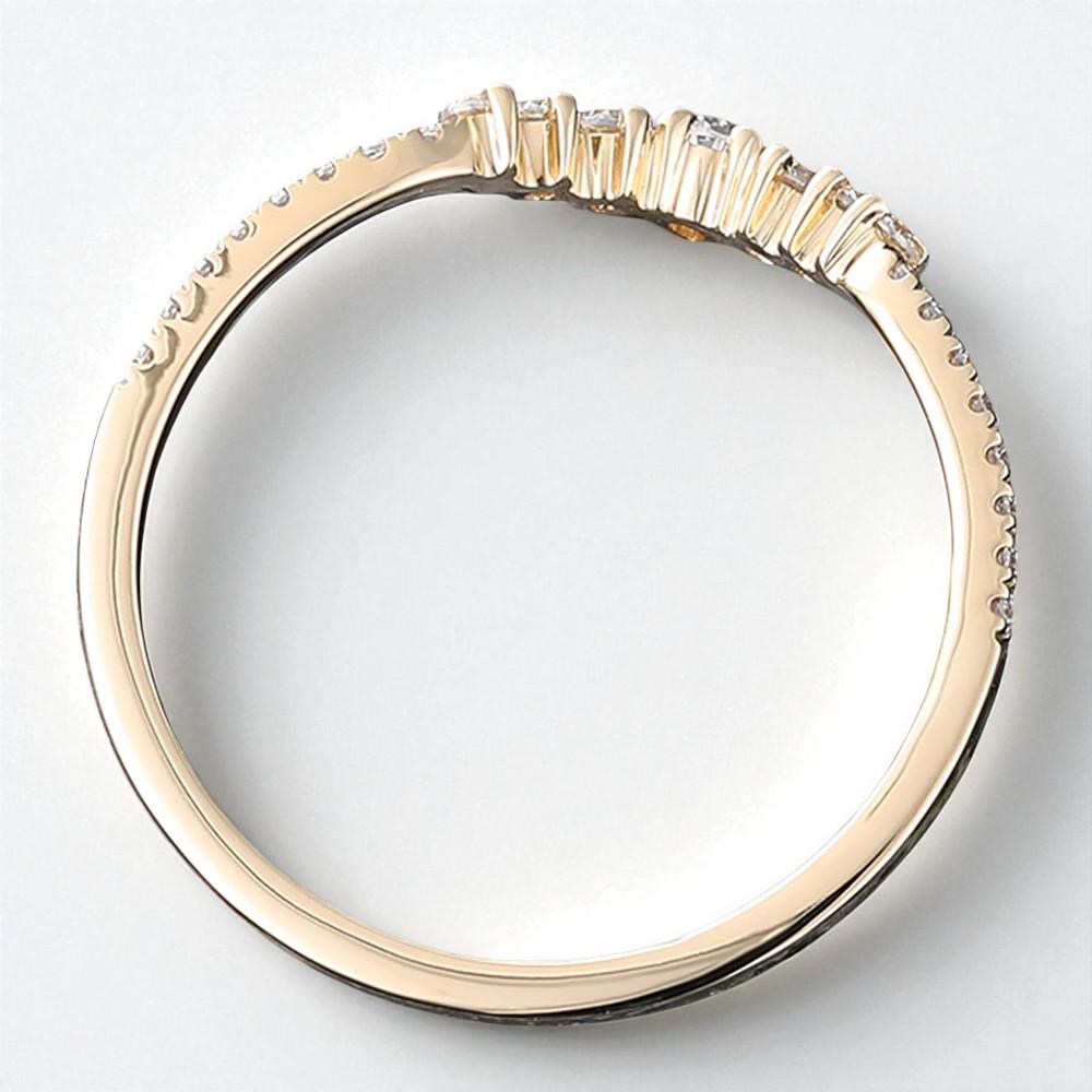 925 Silver V Shaped CZ Ring – Dainty Chevron Stacking Wedding Anniversary Band