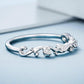 925 Silver CZ Vine Ring – Dainty Nature-Inspired Band, Elegant Stacking Promise Anniversary Jewelry