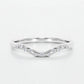 925 Silver CZ Curved Band – Dainty Stacking V Shaped Wedding Anniversary Promise Ring