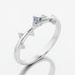 925 Silver CZ Princess Cut Ring – Dainty Solitaire Stacking Wedding Anniversary Band