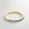 925 Silver Black Onyx Band – Dainty Stacking Minimalist Eternity Wedding Ring