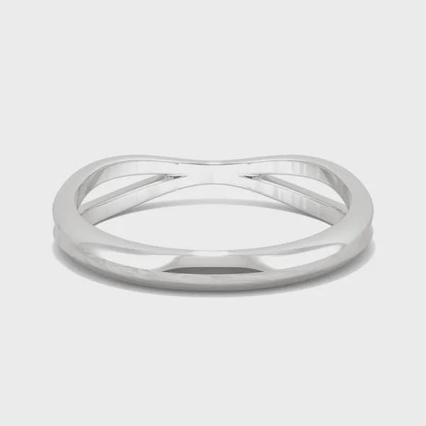 925 Silver Criss Cross Band – Dainty Minimalist Stacking Infinity Wedding Promise Ring