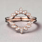 925 Silver CZ Floral Wreath Ring – Dainty Leaf Stacking Wedding Anniversary Band