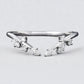 925 Silver Marquise CZ Leaf Ring – Nature Inspired Dainty Stacking Chevron Wedding Band