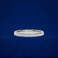 925 Silver CZ Eternity Band – Dainty Stacking Minimalist Wedding Anniversary Promise Ring