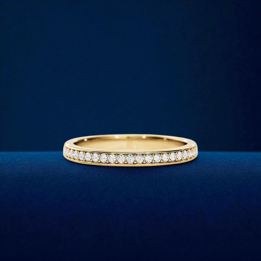 925 Silver CZ Eternity Band – Dainty Stacking Minimalist Wedding Anniversary Promise Ring