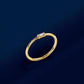 Baguette CZ Ring, Gold Plated 925 Sterling Silver Promise Ring