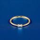 Baguette CZ Ring, Gold Plated 925 Sterling Silver Promise Ring