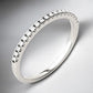 Sterling Silver CZ Eternity Band, Minimalist Pave Ring