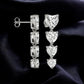 Sterling Silver Heart CZ Dangle Earrings: Romantic Statement Jewelry