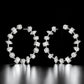 925 Silver CZ Hoop Earrings: Mixed Cut Bridal Statement Jewelry