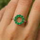 925 Sterling Silver Green CZ Wreath Ring: Holiday Jewelry