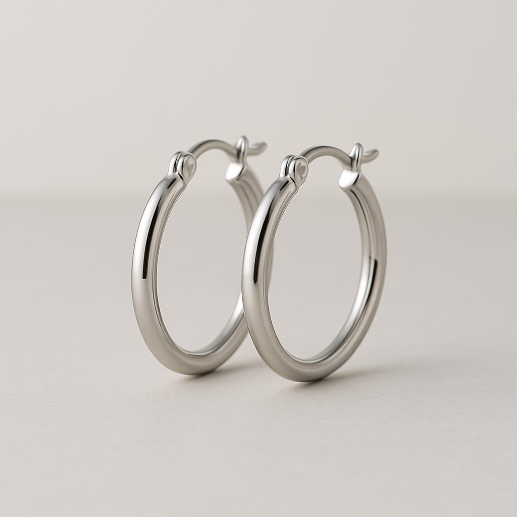 Classic Silver Hoop Earrings 925 Sterling | Minimalist Polished Hoops | Everyday Jewelry Gift for Her