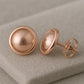 Sterling Silver Bezel Dome Stud Earrings: Minimalist Polished Jewelry