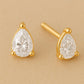 925 Sterling Silver Pear CZ Stud Earrings | Minimalist Earrings | Dainty Gift for Her