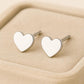 Sterling Silver Heart Stud Earrings: Minimalist 925 Silver Jewelry