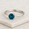 London Topaz Sterling Silver Ring | Minimalist Solitaire Jewelry