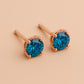 London Blue Topaz Stud Earrings | 925 Sterling Silver, 4mm