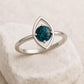 London Blue Topaz Sterling Silver Ring | Modern Marquise Frame
