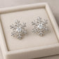 Sterling Silver Snowflake Stud Earrings | CZ Winter Jewelry