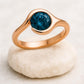 London Blue Topaz Sterling Silver Wave Ring | Ocean Jewelry