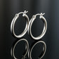 Classic Silver Hoop Earrings 925 Sterling | Minimalist Polished Hoops | Everyday Jewelry Gift for Her
