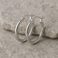 Classic Silver Hoop Earrings 925 Sterling | Minimalist Polished Hoops | Everyday Jewelry Gift for Her