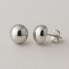 Sterling Silver Ball Stud Earrings: Polished 925 Silver, Minimalist Jewelry