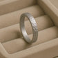 Hammered Sterling Silver Band Ring | Unisex Matte Wedding Band