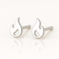 Sterling Silver Flame Stud Earrings: Minimalist Fire Jewelry