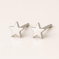 Sterling Silver Star Stud Earrings: Minimalist Celestial Jewelry