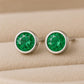 Sterling Silver CZ Stud Earrings: Dainty Bezel Set Gemstone