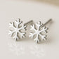 Silver Snowflake Stud Earrings 925 | Winter Earrings | Christmas Jewelry Gift | Minimalist