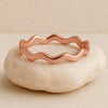 Silver Wave Band Ring 925 | Wavy Minimalist Ring | Ocean Inspired Stackable | Modern Jewelry