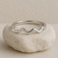 Silver Wave Ring 925 | Minimalist Wavy Band | Ocean Inspired Stacking | Dainty Sterling Silver Jewelry |