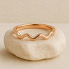 Silver Wave Ring 925 | Minimalist Wavy Band | Ocean Inspired Stacking | Dainty Sterling Silver Jewelry |
