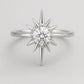 Sterling Silver Starburst CZ Ring | Celestial Statement Jewelry