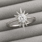 Sterling Silver Starburst CZ Ring | Celestial Statement Jewelry