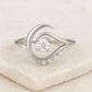 Sterling Silver Ocean Wave CZ Ring | Beach Promise Ring