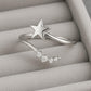 Sterling Silver Shooting Star Ring | Adjustable CZ Celestial Jewelry
