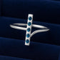 Sterling Silver London Topaz Bar Ring | Modern Minimalist Jewelry