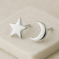Sterling Silver Moon and Star Stud Earrings | Celestial Jewelry