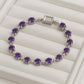Amethyst Tennis Bracelet | Sterling Silver, February Birthstone