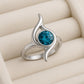London Blue Topaz Ring | Flame Sterling Silver Statement Ring