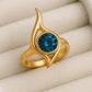London Blue Topaz Ring | Flame Sterling Silver Statement Ring