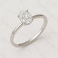 Sterling Silver Oval CZ  | 925 Solitaire Engagement Ring | Minimalist Promise Ring for Women