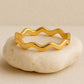 Silver Wave Band Ring 925 | Wavy Minimalist Ring | Ocean Inspired Stackable | Modern Jewelry