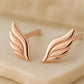 Sterling Silver Angel Wing Stud Earrings | 925 Minimalist Feather Earrings | Gift for Her