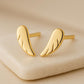 Sterling Silver Angel Wing Stud Earrings | 925 Minimalist Feather Earrings | Gift for Women