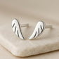Sterling Silver Angel Wing Stud Earrings | 925 Minimalist Feather Earrings | Gift for Women